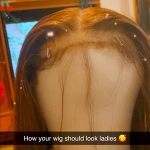 Brown used lace front wig